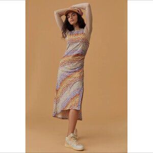 Anthropologie Daily Practice treasure knit maxi midi dress racerback knit new L